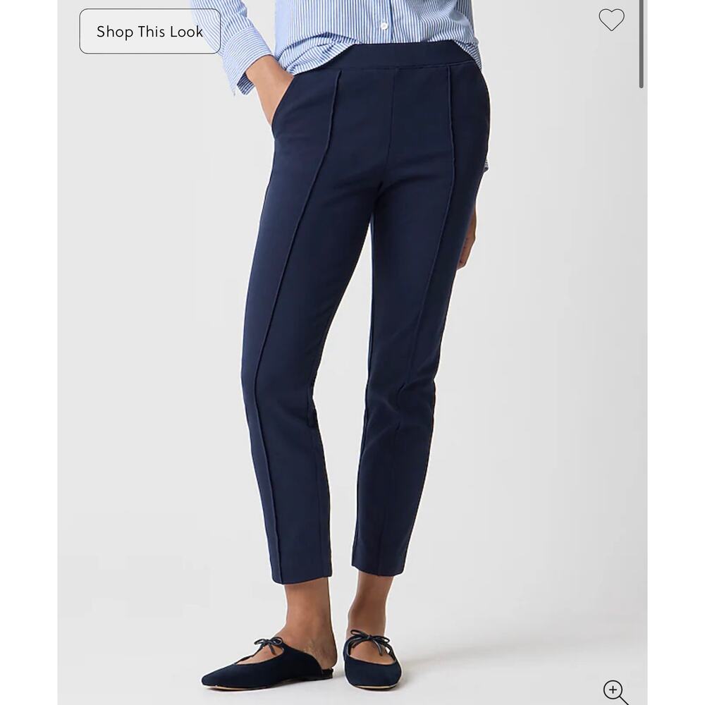 J. Crew Navy Tailored Ankle Trousers